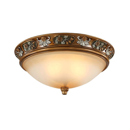 Deltana Resin Recessed Ceiling Light | Pineapple Motif | Copper