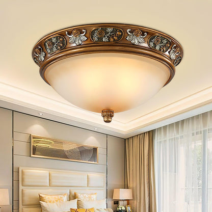 Deltana Resin Recessed Ceiling Light | Pineapple Motif | Copper