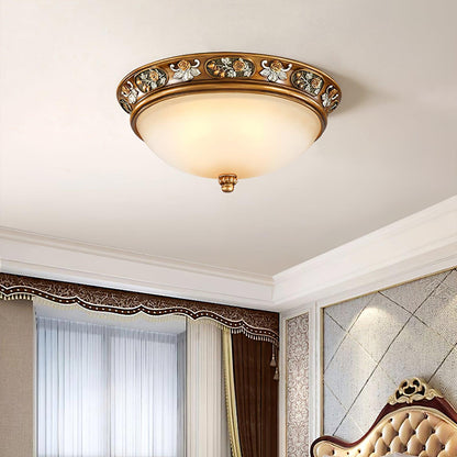Deltana Resin Recessed Ceiling Light | Pineapple Motif | Copper
