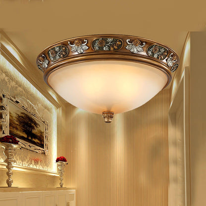 Deltana Resin Recessed Ceiling Light | Pineapple Motif | Copper