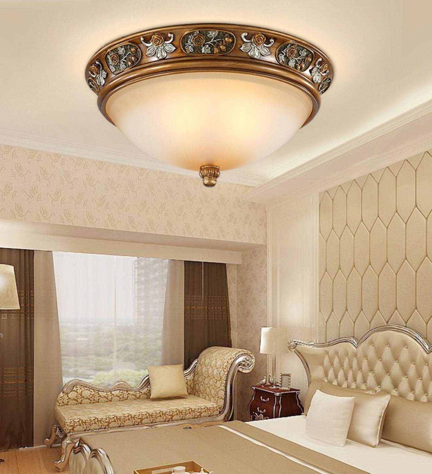Deltana Resin Recessed Ceiling Light | Pineapple Motif | Copper