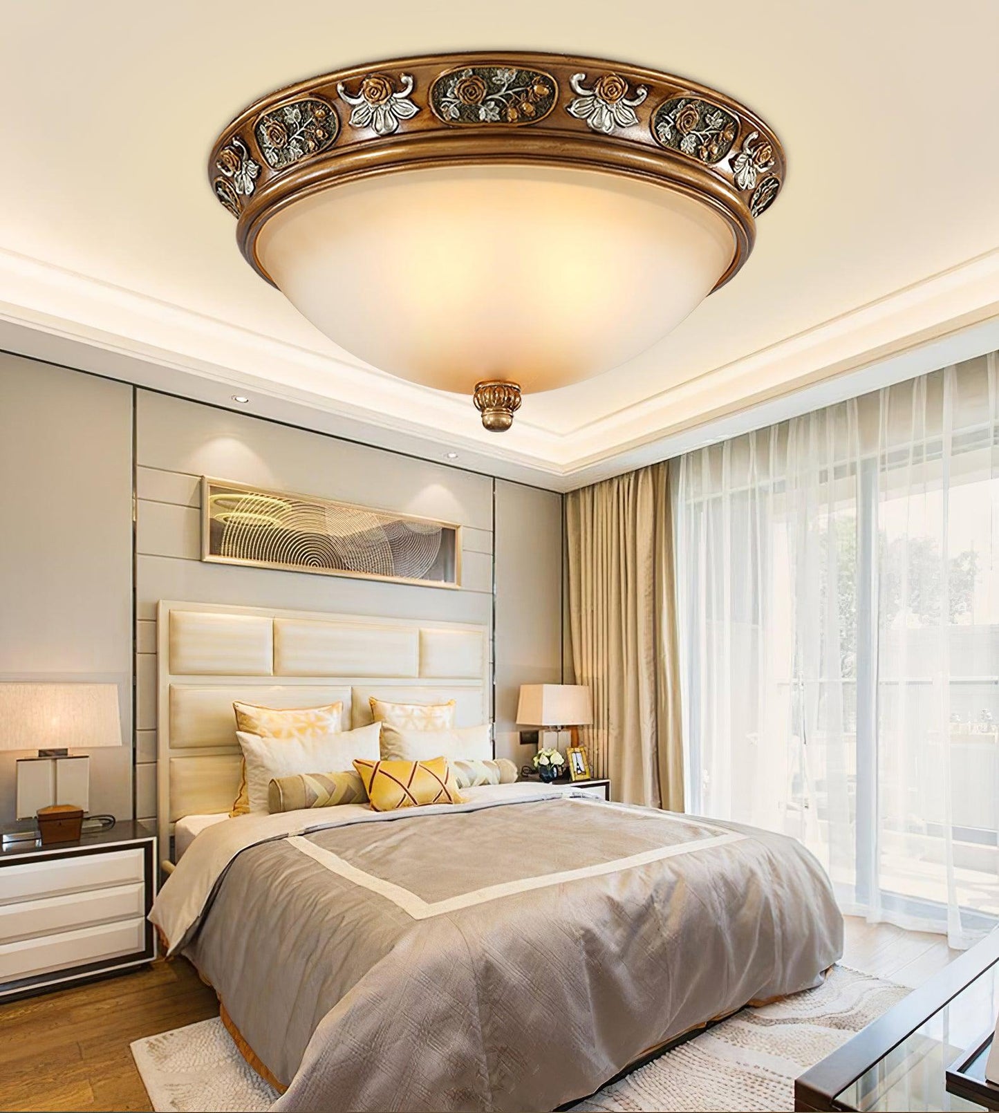 Deltana Resin Recessed Ceiling Light | Pineapple Motif | Copper