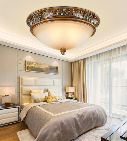 Deltana Resin Recessed Ceiling Light | Pineapple Motif | Copper