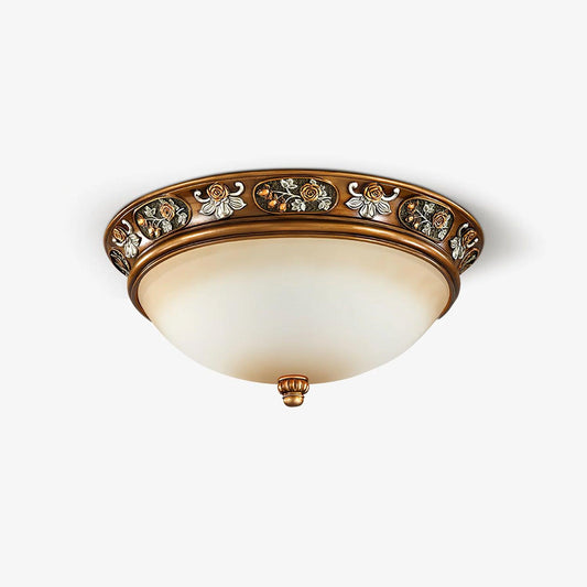 Deltana Resin Recessed Ceiling Light | Pineapple Motif | Copper