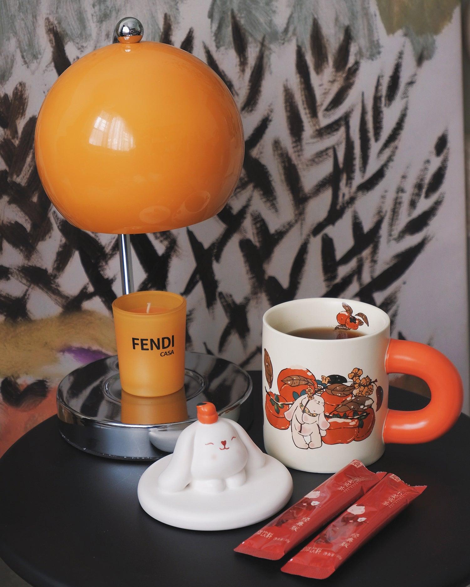 Dennie Warmer Lamp | Metal with Chrome Finish | Spherical Design