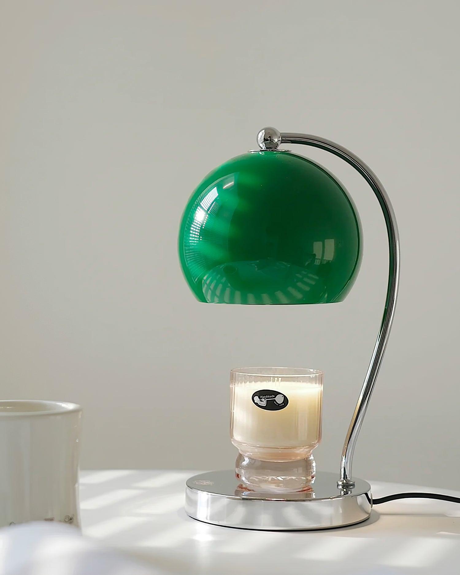 Dennie Warmer Lamp | Metal with Chrome Finish | Spherical Design