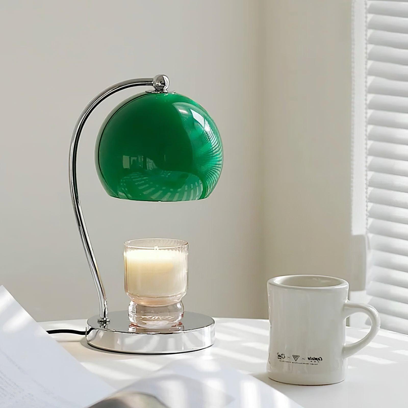 Dennie Warmer Lamp | Metal with Chrome Finish | Spherical Design