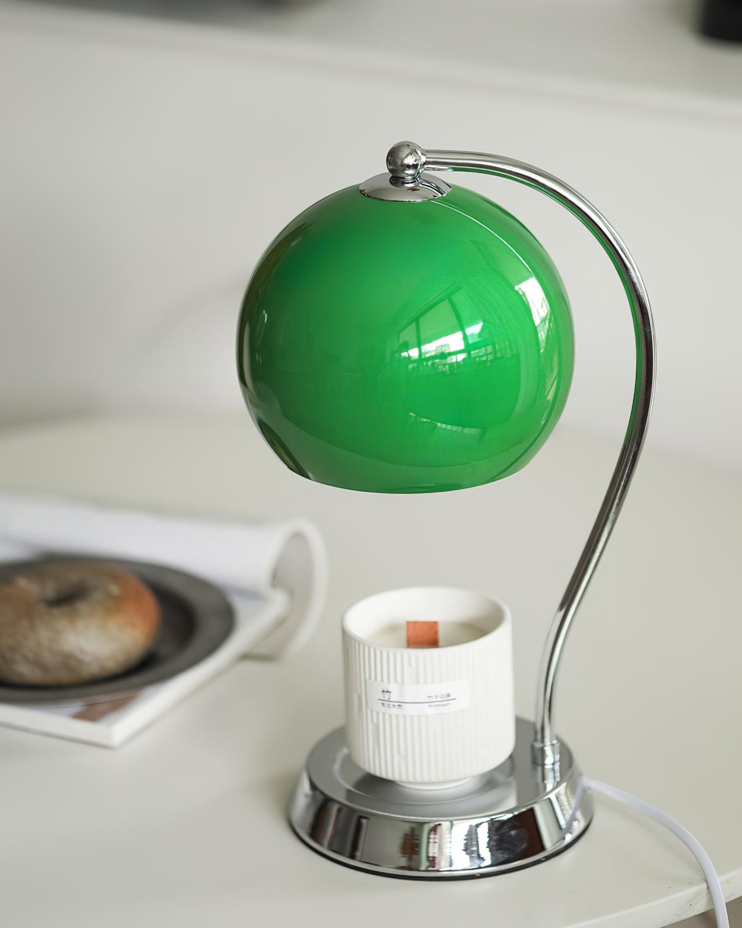 Dennie Warmer Lamp | Metal with Chrome Finish | Spherical Design