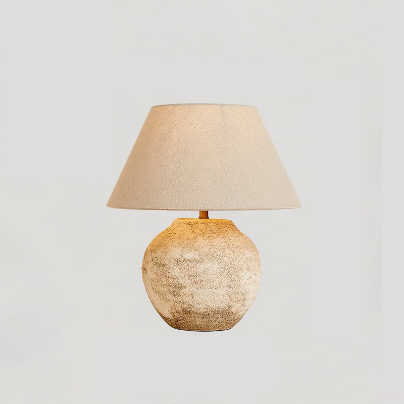 Desert Sand Table Lamp | Ceramic Base | Beige Shade