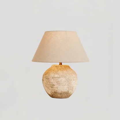 Desert Sand Table Lamp | Ceramic Base | Beige Shade
