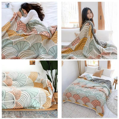 Cotton Quilt | Shell Print | Reversible Design | Full/Queen Size