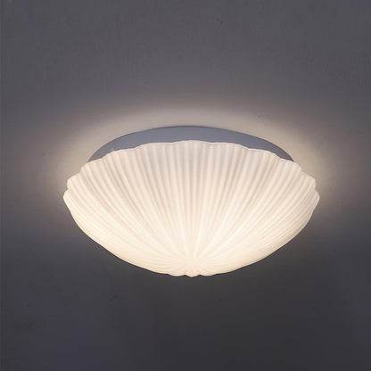 Seashell Ceiling Lamp | Integrated LED | White | 25cm/35cm Diameter