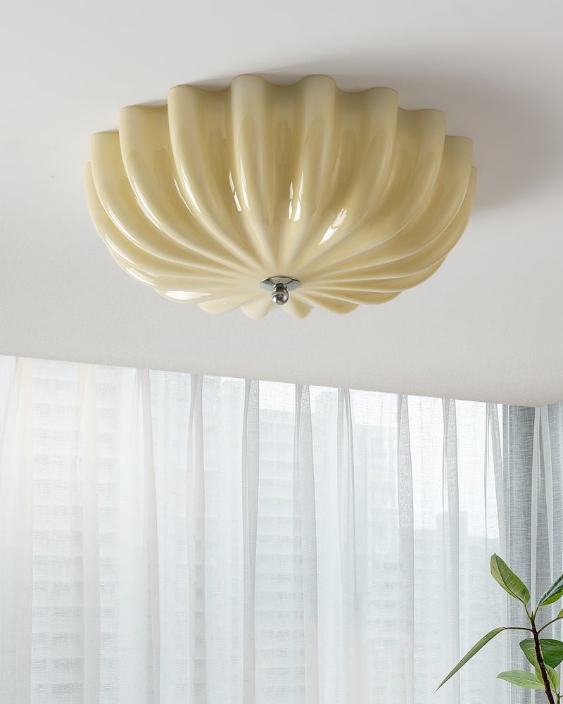 Dewdrop Ceiling Light | Metal, Wood, Glass | Gold, Walnut
