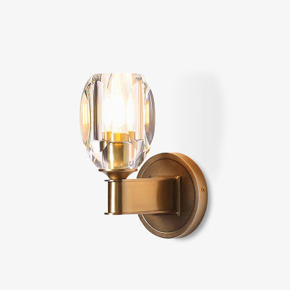 Diamond Crystal Sconce | Brass & Crystal | Copper Finish