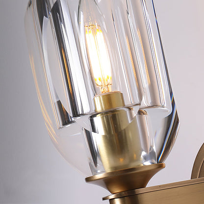 Diamond Crystal Sconce | Brass & Crystal | Copper Finish