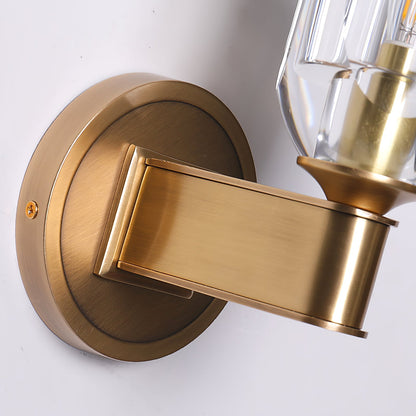 Diamond Crystal Sconce | Brass & Crystal | Copper Finish