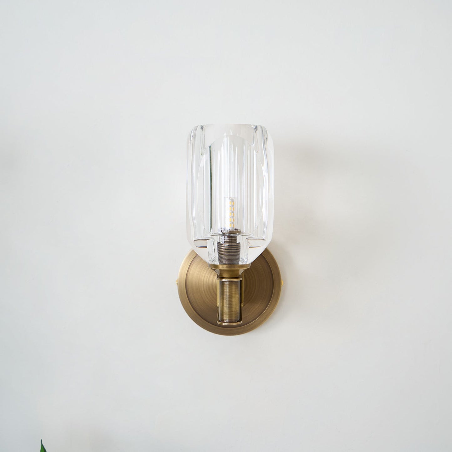 Diamond Crystal Sconce | Brass & Crystal | Copper Finish