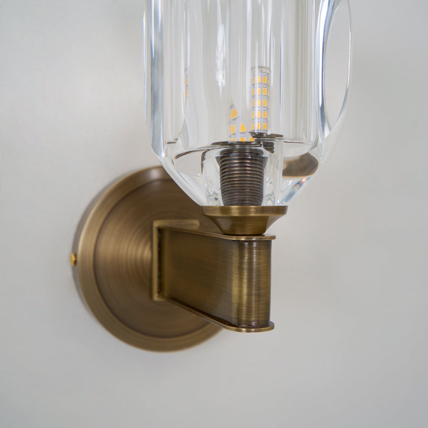 Diamond Crystal Sconce | Brass & Crystal | Copper Finish
