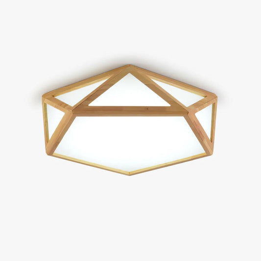 Diamond Ceiling Lamp | Wooden | Warm/Neutral/Cool Light