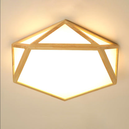Diamond Ceiling Lamp | Wooden | Warm/Neutral/Cool Light