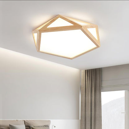 Diamond Ceiling Lamp | Wooden | Warm/Neutral/Cool Light