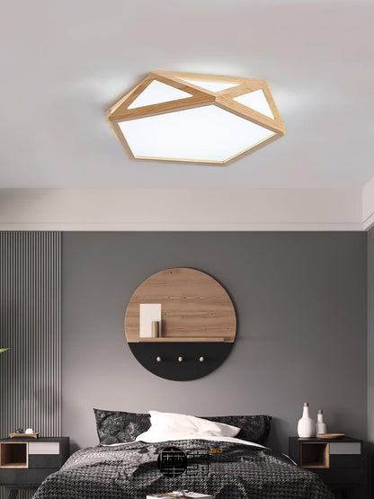 Diamond Ceiling Lamp | Wooden | Warm/Neutral/Cool Light