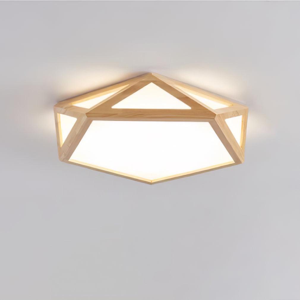 Diamond Ceiling Lamp | Wooden | Warm/Neutral/Cool Light