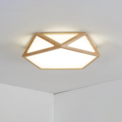 Diamond Ceiling Lamp | Wooden | Warm/Neutral/Cool Light