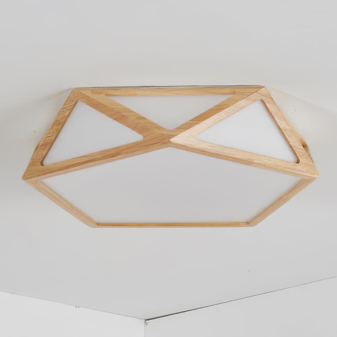 Diamond Ceiling Lamp | Wooden | Warm/Neutral/Cool Light