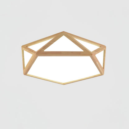 Diamond Ceiling Lamp | Wooden | Warm/Neutral/Cool Light