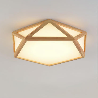 Diamond Ceiling Lamp | Wooden | Warm/Neutral/Cool Light