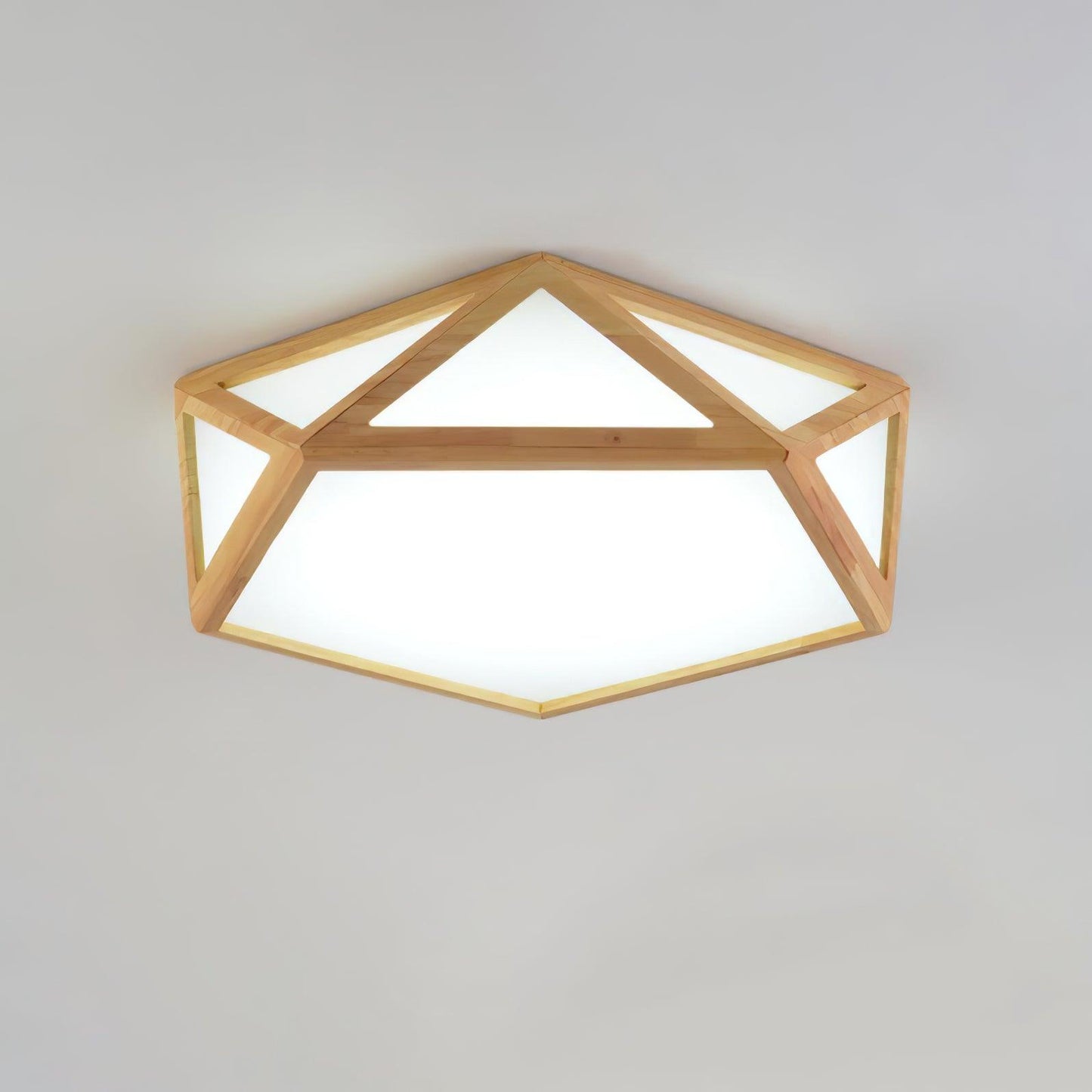 Diamond Ceiling Lamp | Wooden | Warm/Neutral/Cool Light