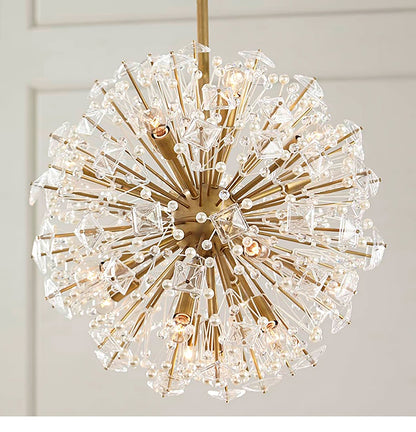 Dickinson Chandelier | Brass Frame | 13/17/21 Lights