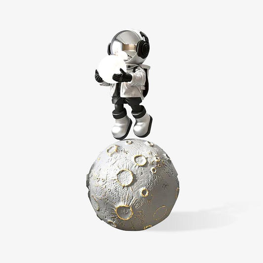 Diver Astronaut Floor Lamp | Resin | Chrome, Gold, Blue