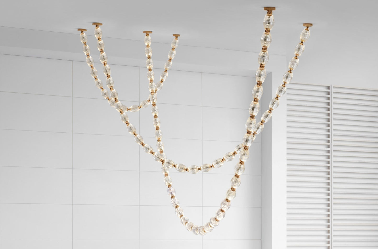 Dolce Chandelier | Solid Glass & Aluminum | Customizable Sizes & Colors
