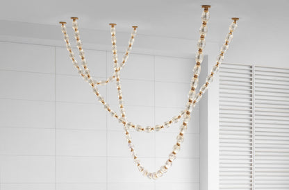 Dolce Chandelier | Solid Glass & Aluminum | Customizable Sizes & Colors