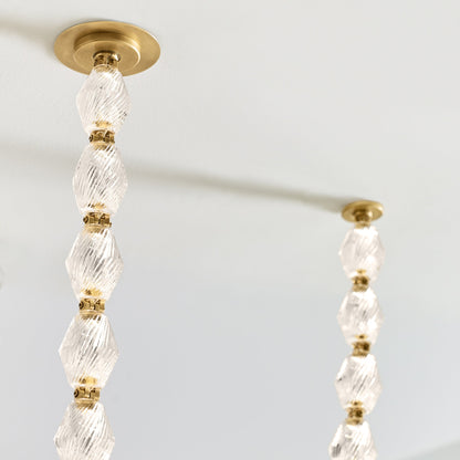 Dolce Chandelier | Solid Glass & Aluminum | Customizable Sizes & Colors