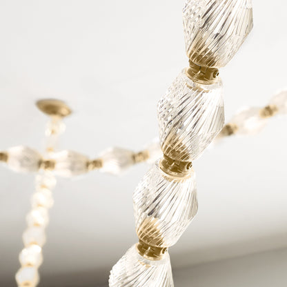 Dolce Chandelier | Solid Glass & Aluminum | Customizable Sizes & Colors