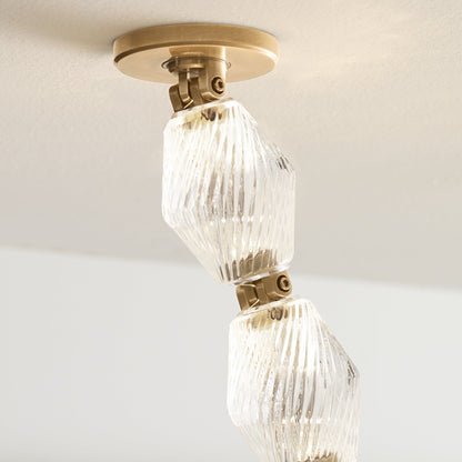 Dolce Chandelier | Solid Glass & Aluminum | Customizable Sizes & Colors