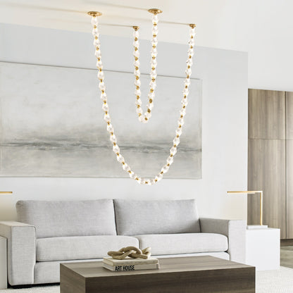 Dolce Chandelier | Solid Glass & Aluminum | Customizable Sizes & Colors