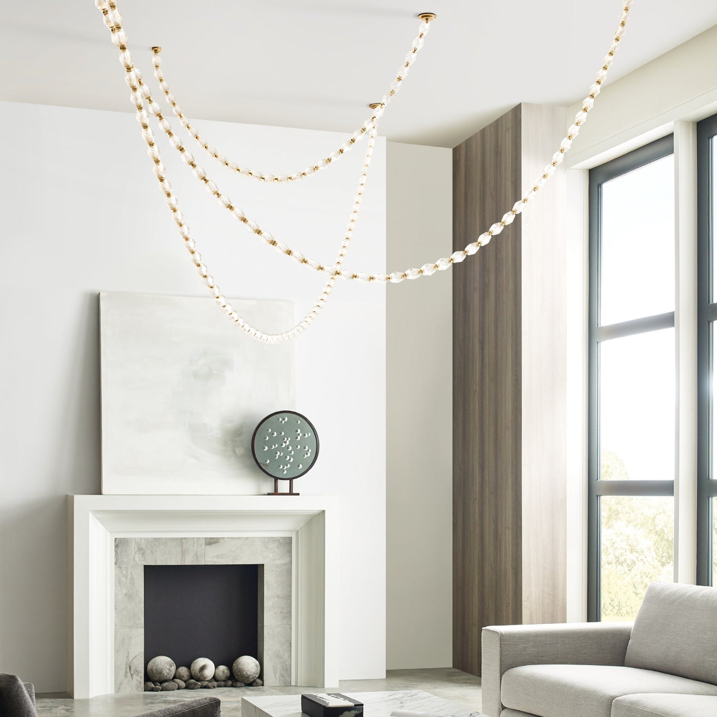 Dolce Chandelier | Solid Glass & Aluminum | Customizable Sizes & Colors
