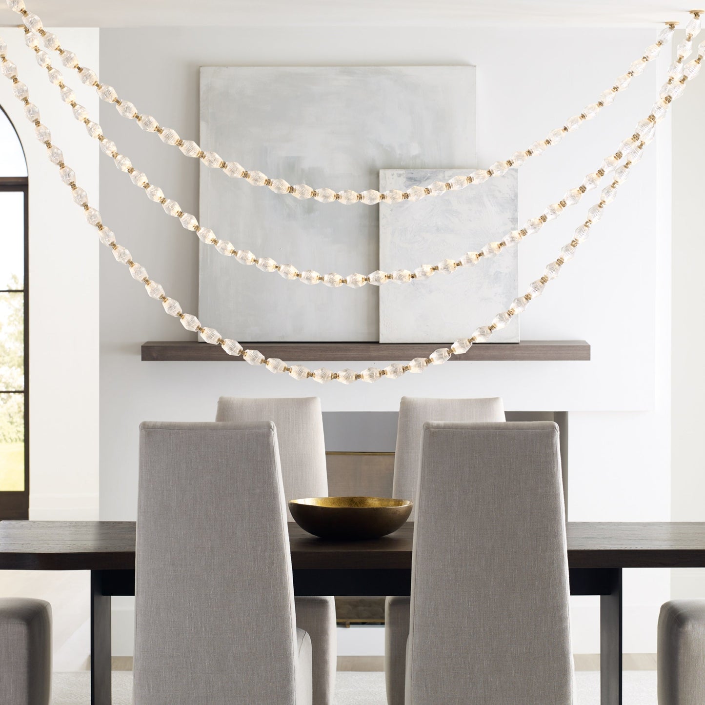 Dolce Chandelier | Solid Glass & Aluminum | Customizable Sizes & Colors