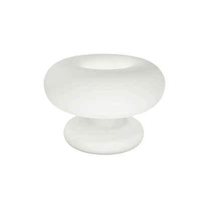 Donut Table Lamp | Frosted Glass & Metal | White