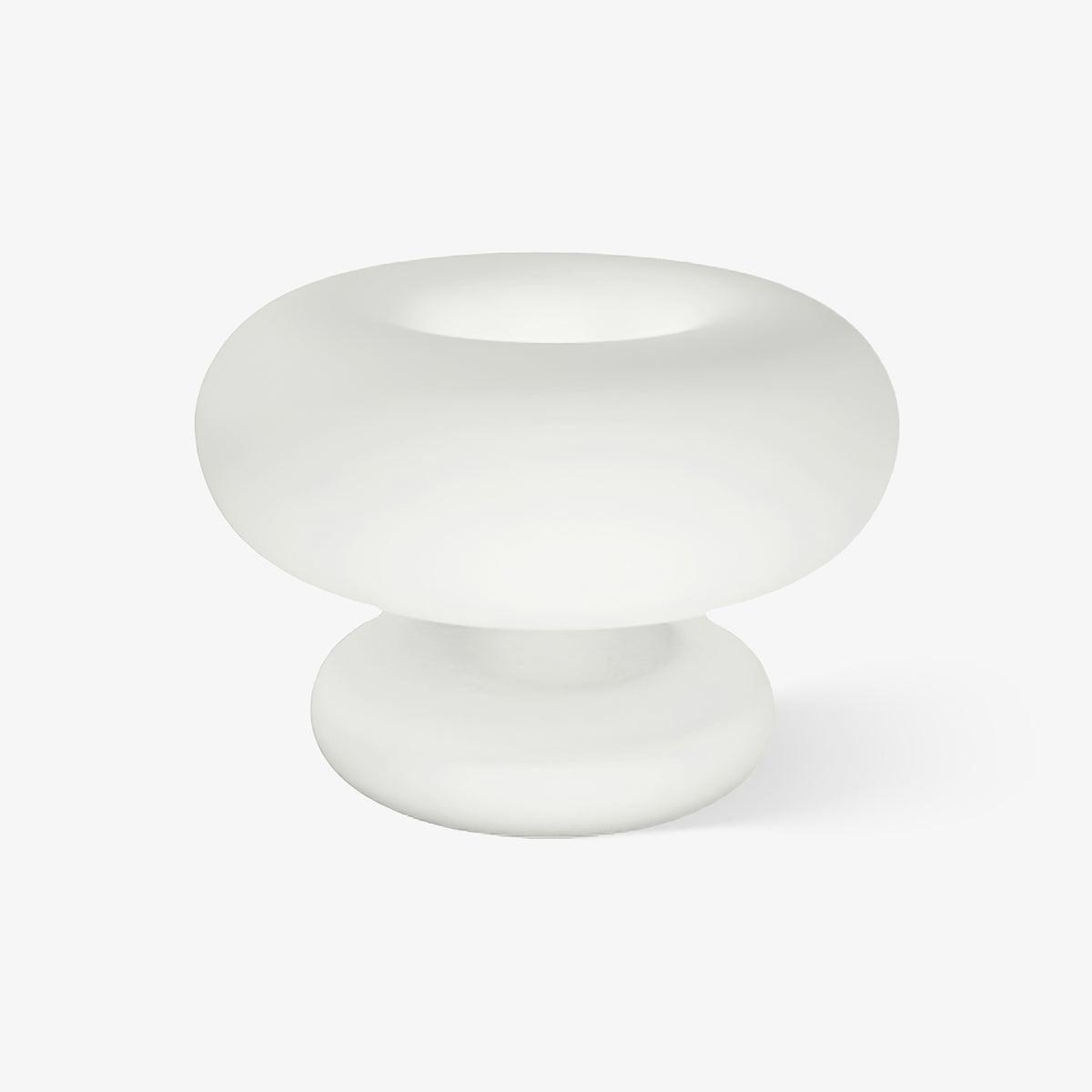 Donut Table Lamp | Frosted Glass & Metal | White