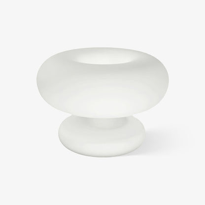 Donut Table Lamp | Frosted Glass & Metal | White