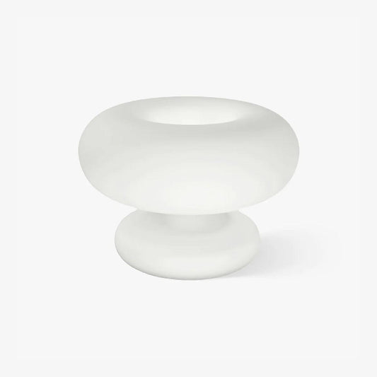 Donut Table Lamp | Frosted Glass & Metal | White