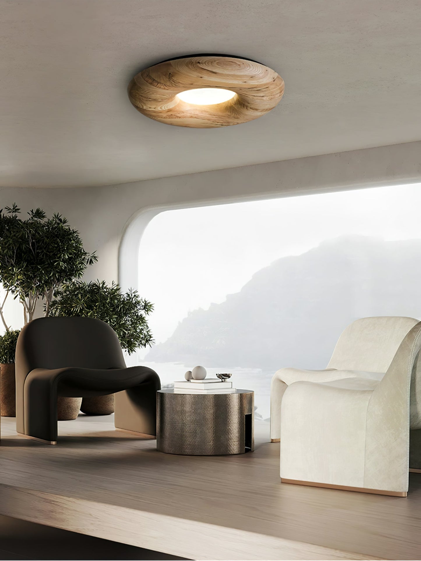 Donut Ceiling Light | Wood/Metal/Acrylic | Warm/Neutral/Cool Light