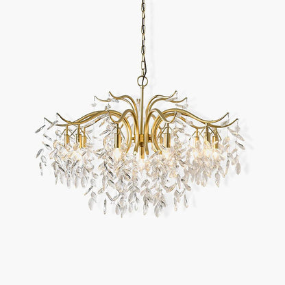 Dorale Chandelier | Handcrafted Brass & Crystal | Multiple Sizes Available
