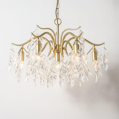 Dorale Chandelier | Handcrafted Brass & Crystal | Multiple Sizes Available