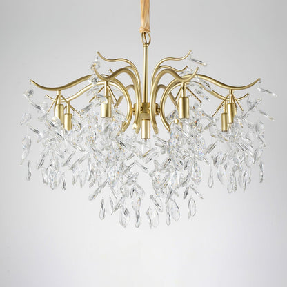 Dorale Chandelier | Handcrafted Brass & Crystal | Multiple Sizes Available